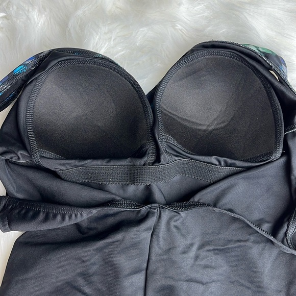 NWOT Miraclesuit Women's Sophisticat Oceanus V-Neck One Piece Swimsuit Size 12 - Picture 8 of 11